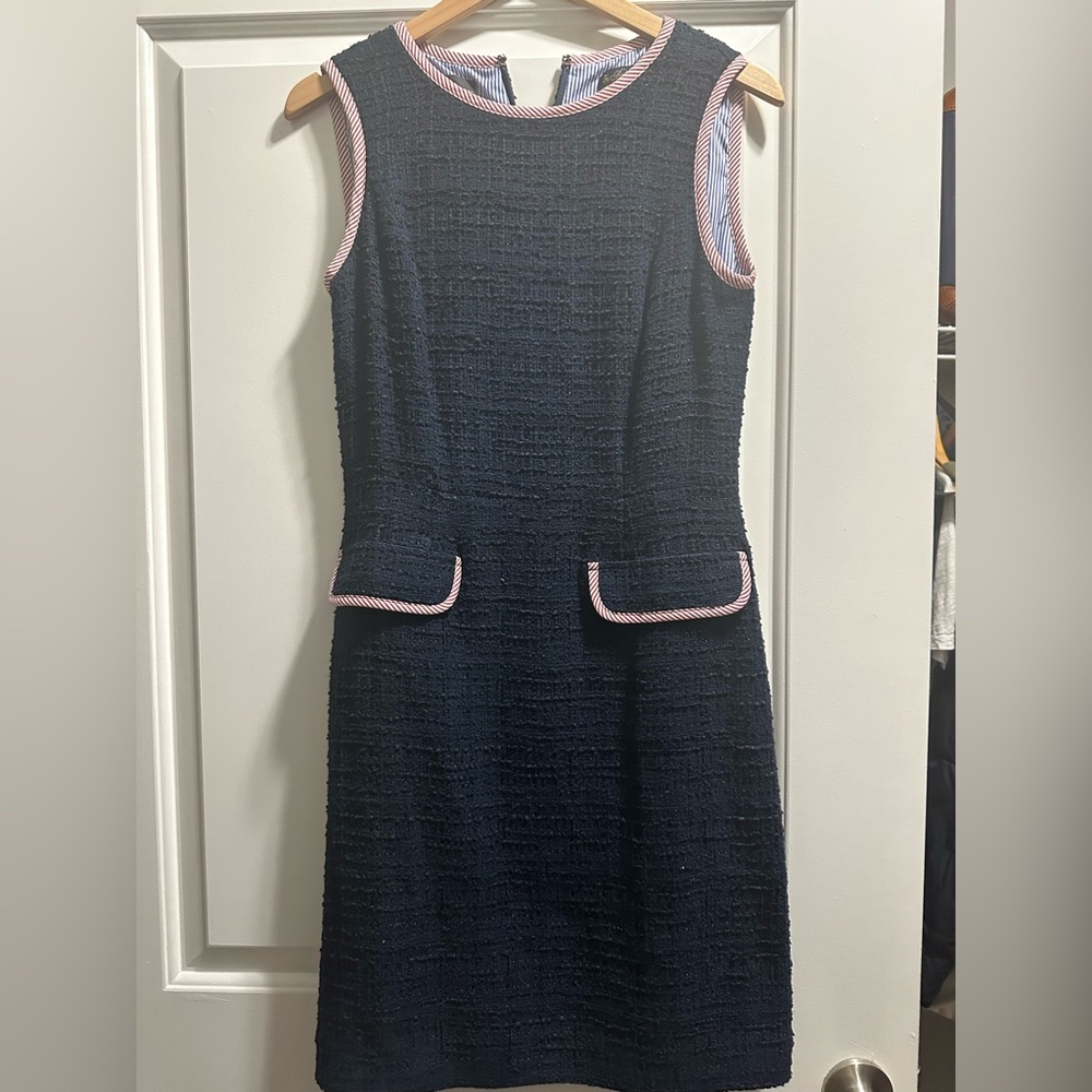 Cotton Tweed Boucle Sheath Dress